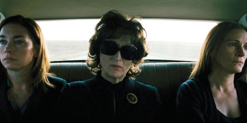 Meryl Streep, Julia Roberts, and Julianne Nicholson bring the somber in August: Osage County. (Photo credit)
